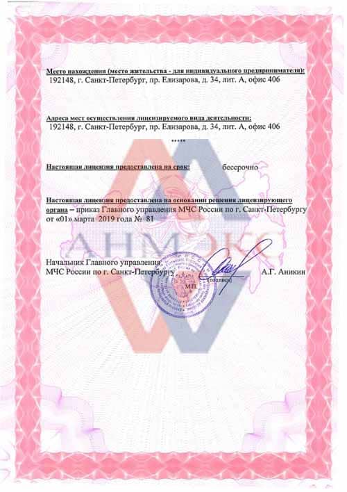 сертификат компании анмэкс