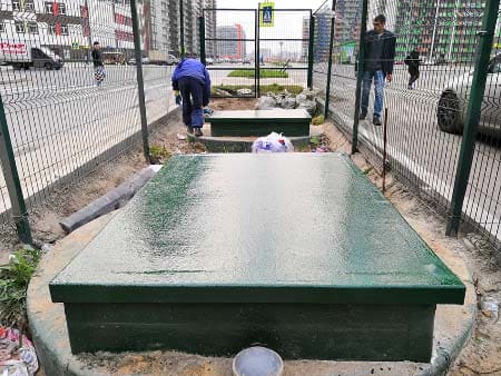 Восстановление крышки канализационной насосной станции в г. Мурино, Ленинградская область